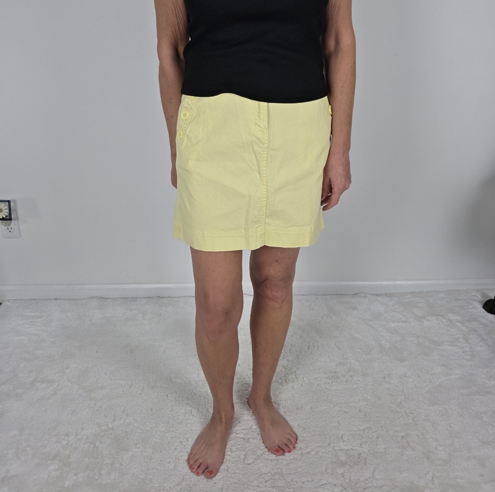 Vineyard Vines Yellow Cotton Mini Skirt Size 4